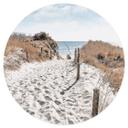 Wallsticker strandklitter - rund