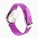 Kinder Armbanduhr - Lernuhr analog - Violett mit Regenbogen Zifferblatt