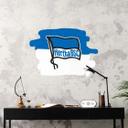 Wandtattoo Hertha BSC Logo auf blau-weißem Hintergrund - 70x50 cm