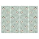 Azulejos Adhesivos Boho - espiga rosa salvia verde - lote de 12