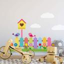 Sticker mural - Gazouillis sur la clôture du jardin