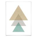 Plakat - Nouveauprints - Triangles Aqua