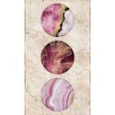 Tapet med marmor- og cirkelmotiv - non-woven tapet rosa guld - moderne stue tapet
