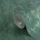 Non-woven tapet med metallic effekt i grønt ensfarvet struktureret tapet design