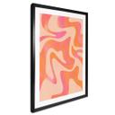 Póster Ondas abstractas en naranja-rosa - Bloom