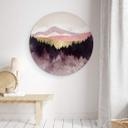 Tableau sur alu-Dibond rond SpaceFrog Designs - forêt violette