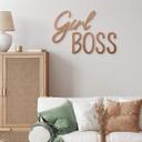 letras de madera 3D - Girl Boss - Caoba