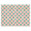 Azulejos Adhesivos rombos turquesa rosa - Treechild - lote de 12
