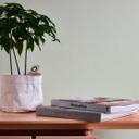 Papel pintado no tejido con aspecto de lino verde - papel pintado con aspecto de tela - papel pintado con textura