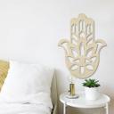 Decoración en madera de álamo - Mano de Yoga Hamsa
