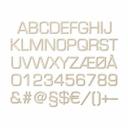 Letras de madera álamo - letras simples Eurostile