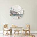 Tableau sur verre rond Braun - Diplodocus