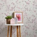 tapet blomstret i rosa og hvidt non-woven tapet A.S. Creation i mat blomstret tapet A.S. Creation i mat