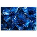 Canvasbillede, Blå 3D-makroblomster