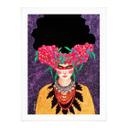 Póster mujer con corona de flores y fuerza - Hülya
