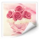 Zelfklevende Poster - Roses on Cupcake