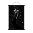 Póster de tela tiburón ballena en el océano de estrellas - Cakir