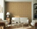 Non-woven tapet i 3D-vævet trælook beige 3D-look