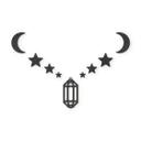 Décoration en bois MDF - Set pour Ramadan - Lune, étoiles et lanterne