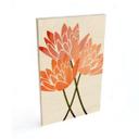 Cuadro de madera con flores de loto de colores - Kubistika