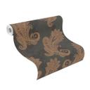 Rasch non-woven tapet, tapet i indisk stil mat sort