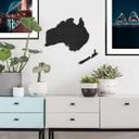 MDF - Decoración en madera - Mapa Australia - Nueva Zelanda