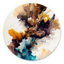 Tableau sur alu-Dibond rond Mauro - Une explosion de couleurs en automne