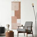 Póster de tela Abstracción boho en beige-marrón - Costa - Panorama