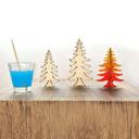 Decoración navideña de madera - Árbol de Navidad para colocar - Árbol de Navidad - Álamo