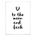 Plakat - Love to the moon and back