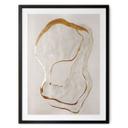 Póster lineal abstracto en dorado y beige - Alma