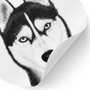 Vinilo decorativo Husky siberiano - Retrato de perro - Korenkova - Redondo