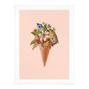 Póster Frida Floral Studio - Cucurucho de helado floral