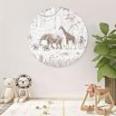 Dibond vægdekoration Jungleparade med dyr - Kikki Belle – print på aluminium (Alu-Dibond)
