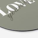 Dibond vægdekoration Love yourself – print på aluminium (Alu-Dibond)