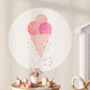 Vinilo decorativo Treechild - Tres bolas de helado en verano - Redondo