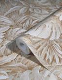 non-woven tapet beige blomstret til stue soveværelse tapet marburg