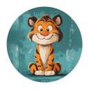 Póster Cachorro de tigre feliz - Magnusson - Redondo
