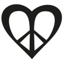 Wallsticker - Kærlighed og Peace
