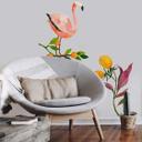 Sticker mural Blanz - Set de flamants roses