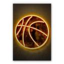 Dibond Schilderij met zilver effect Mielu - Basketbal