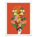 Póster Frida Floral Studio - Botánico Rojo