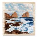 Cuadro de madera Choultsé - Las rocas de Capri - 40x41,5 cm