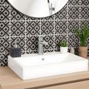 Azulejos Adhesivos adornos negro-beige - Treechild - lote de 12