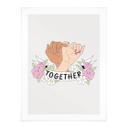 Póster Juntos Hermandad Manos Florales