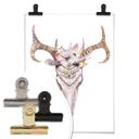 Póster Kvilis - Pluma de calavera boho