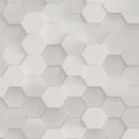 A.S. Creation 3D grafisk tapet i hvid og grå non-woven tapet med honeycomb mønster