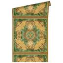 Versace tapet i guld og brun non-woven tapet jungle look med medusa hoveder design