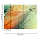 Grøn og orange non-woven tapet Designwalls Limpid Leaf forest
