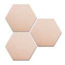 Hexagone - Alu-Dibond-Effet cuivré (Set de 3)